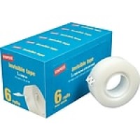 Staples® Invisible Tape, 3/4" x 1296", 6-Pack (52380-P6)